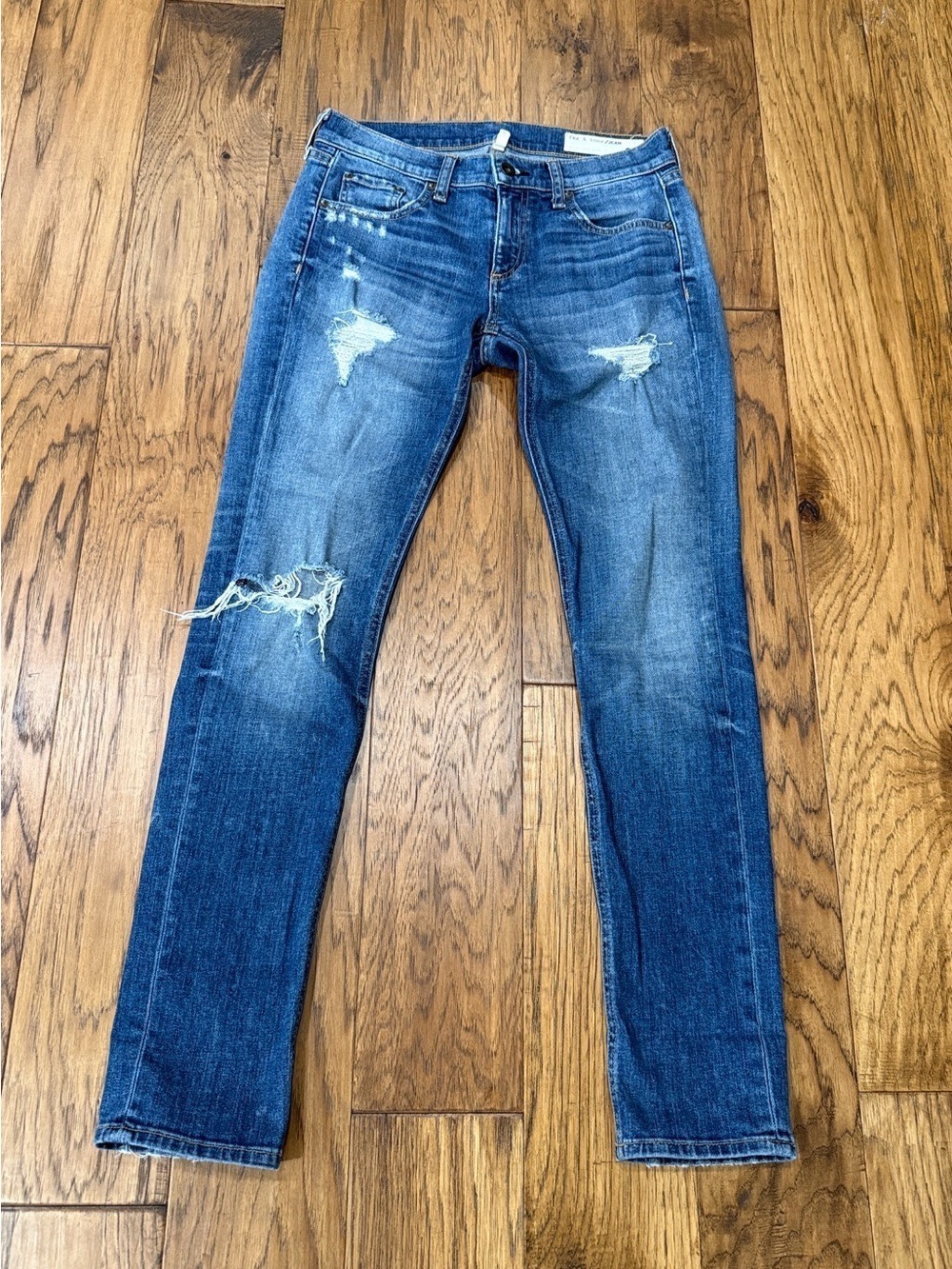 Rag & Bone Distressed Dre Ankle Jeans size 25